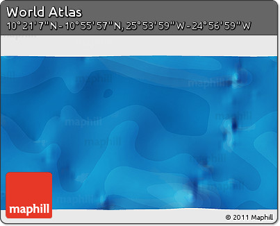 Political 3D Map of the Area around 10° 38' 32" N, 25° 25' 29" W