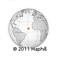 Outline Map of the Area around 10° 38' 32" N, 27° 58' 30" W, rectangular outline