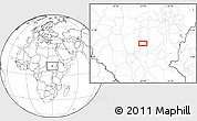Blank Location Map of the area around 10° 38' 32" N, 29° 49' 30" E