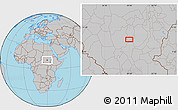 Gray Location Map of the area around 10° 38' 32" N, 29° 49' 30" E