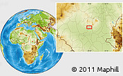 Physical Location Map of the area around 10° 38' 32" N, 29° 49' 30" E