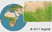 Satellite Location Map of the area around 10° 38' 32" N, 29° 49' 30" E