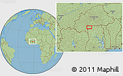 Savanna Style Location Map of Boti