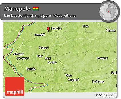 Physical Panoramic Map of Manepele