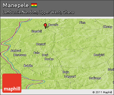 Physical Panoramic Map of Manepele