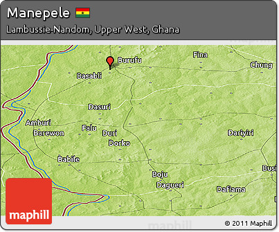 Physical Panoramic Map of Manepele