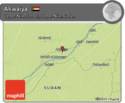 Physical 3D Map of Akwaiya