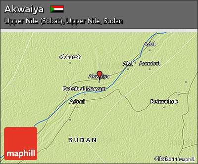 Physical 3D Map of Akwaiya