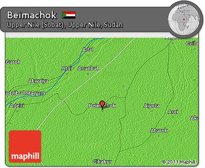 Political 3D Map of Beimachok