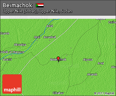 Political 3D Map of Beimachok