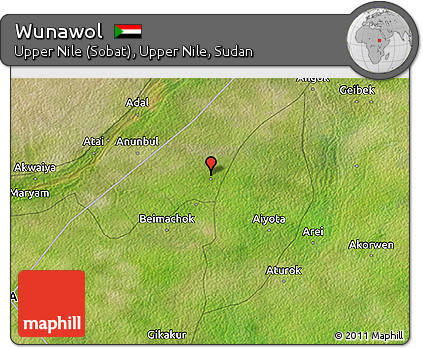 Satellite 3D Map of Wunawol