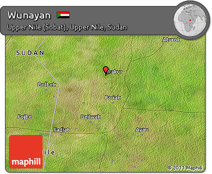 Satellite 3D Map of Wunayan