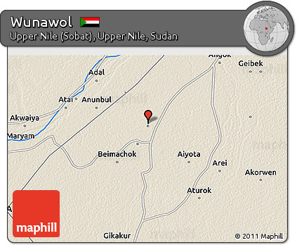 Shaded Relief 3D Map of Wunawol