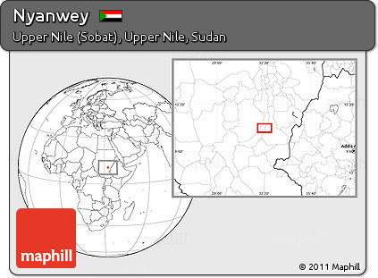 Blank Location Map of Nyanwey