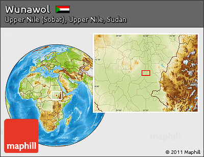 Physical Location Map of Wunawol