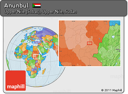 Political Location Map of Anunbul
