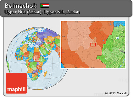 Political Location Map of Beimachok