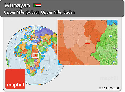 Political Location Map of Wunayan