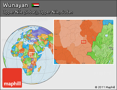 Political Location Map of Wunayan