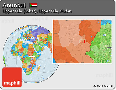 Political Location Map of Anunbul