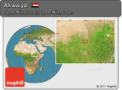 Satellite Location Map of Akwaiya