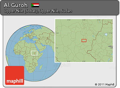 Savanna Style Location Map of Al Guroh