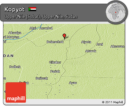 Physical Panoramic Map of Kopyot