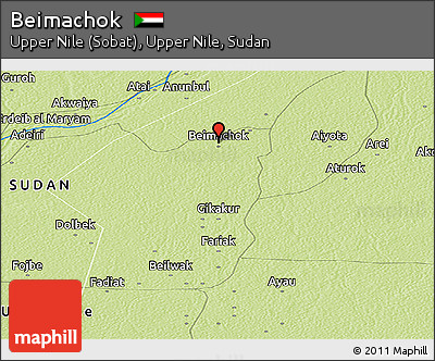 Physical Panoramic Map of Beimachok