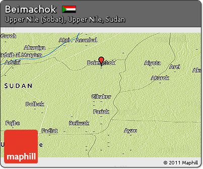 Physical Panoramic Map of Beimachok