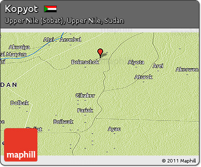 Physical Panoramic Map of Kopyot