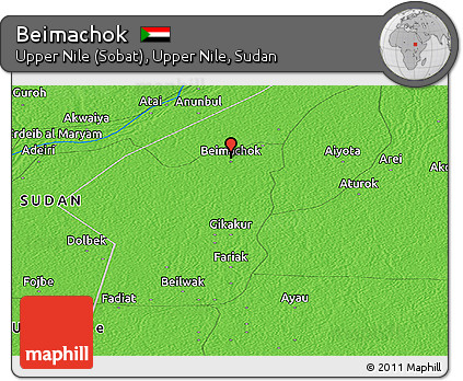 Political Panoramic Map of Beimachok