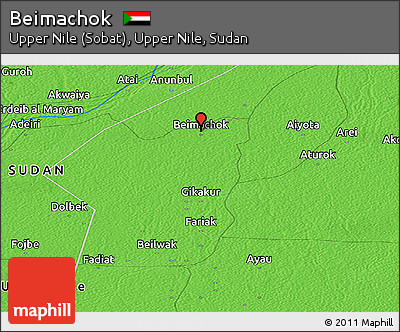Political Panoramic Map of Beimachok