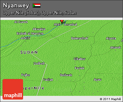 Political Panoramic Map of Nyanwey