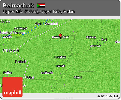Political Panoramic Map of Beimachok