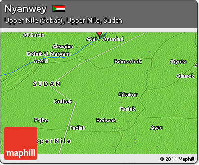 Political Panoramic Map of Nyanwey