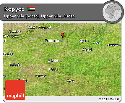 Satellite Panoramic Map of Kopyot