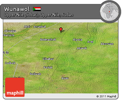 Satellite Panoramic Map of Wunawol