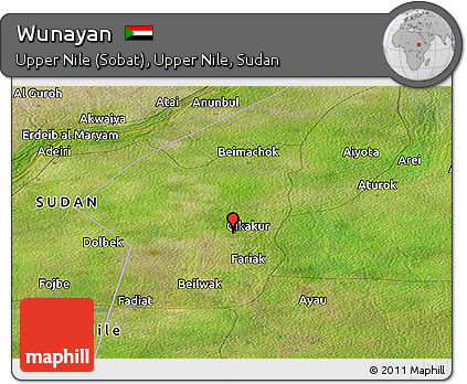 Satellite Panoramic Map of Wunayan