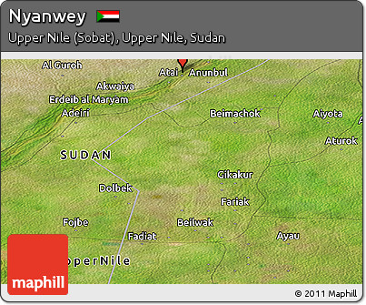 Satellite Panoramic Map of Nyanwey