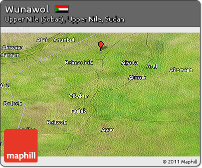 Satellite Panoramic Map of Wunawol