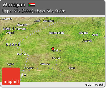 Satellite Panoramic Map of Wunayan