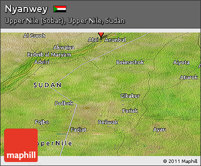 Satellite Panoramic Map of Nyanwey