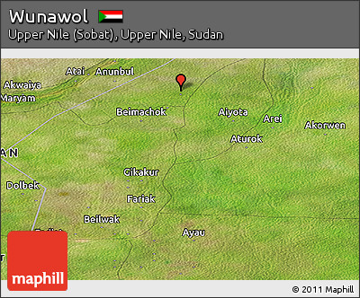 Satellite Panoramic Map of Wunawol