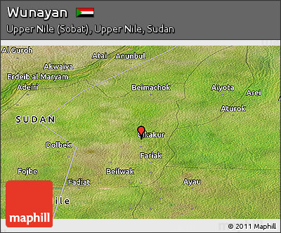 Satellite Panoramic Map of Wunayan