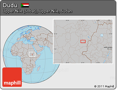 Gray Location Map of Dudu