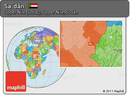 Political Location Map of Sa`dān