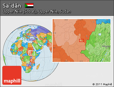 Political Location Map of Sa`dān