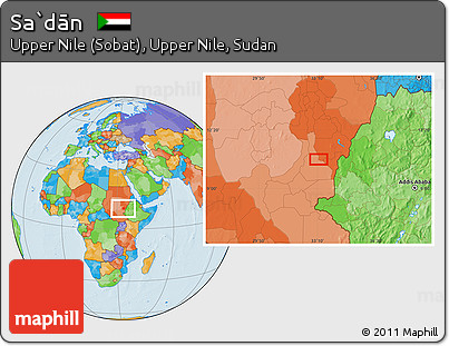 Political Location Map of Sa`dān