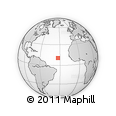 Outline Map of the Area around 10° 38' 32" N, 33° 4' 30" W, rectangular outline