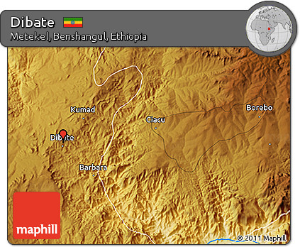 Physical 3D Map of Dibate